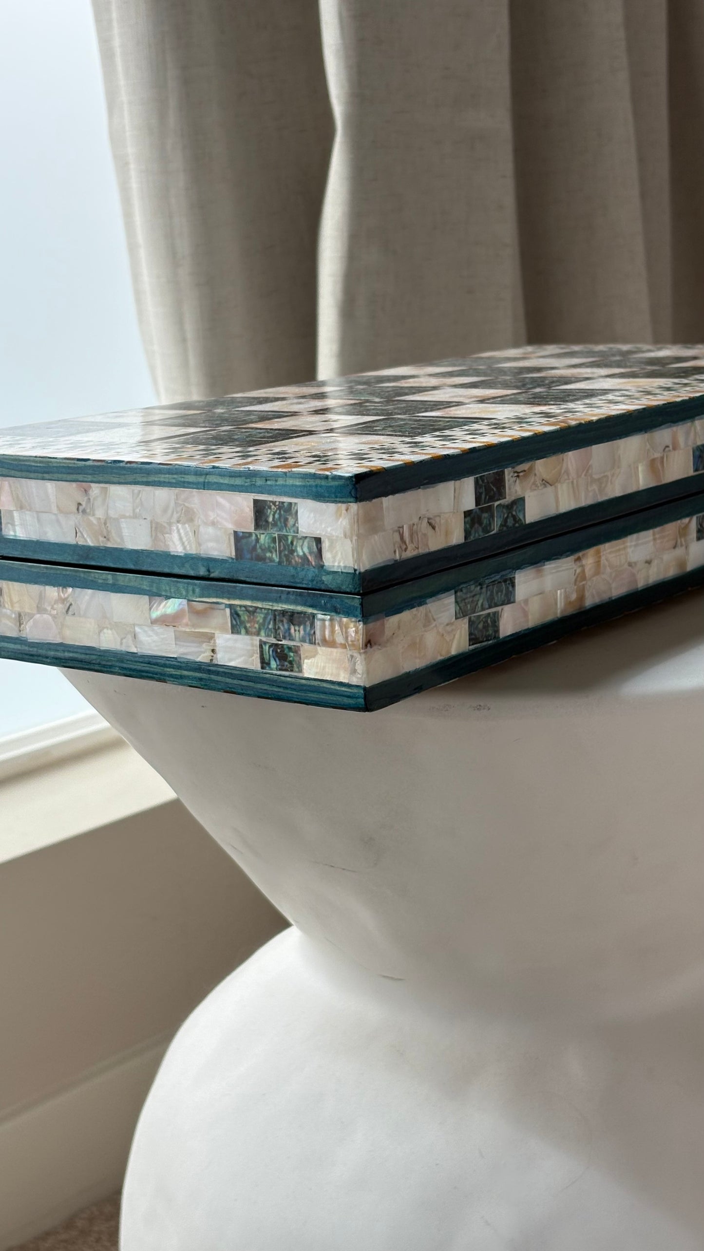 Turquoise Artisan Backgammon Set