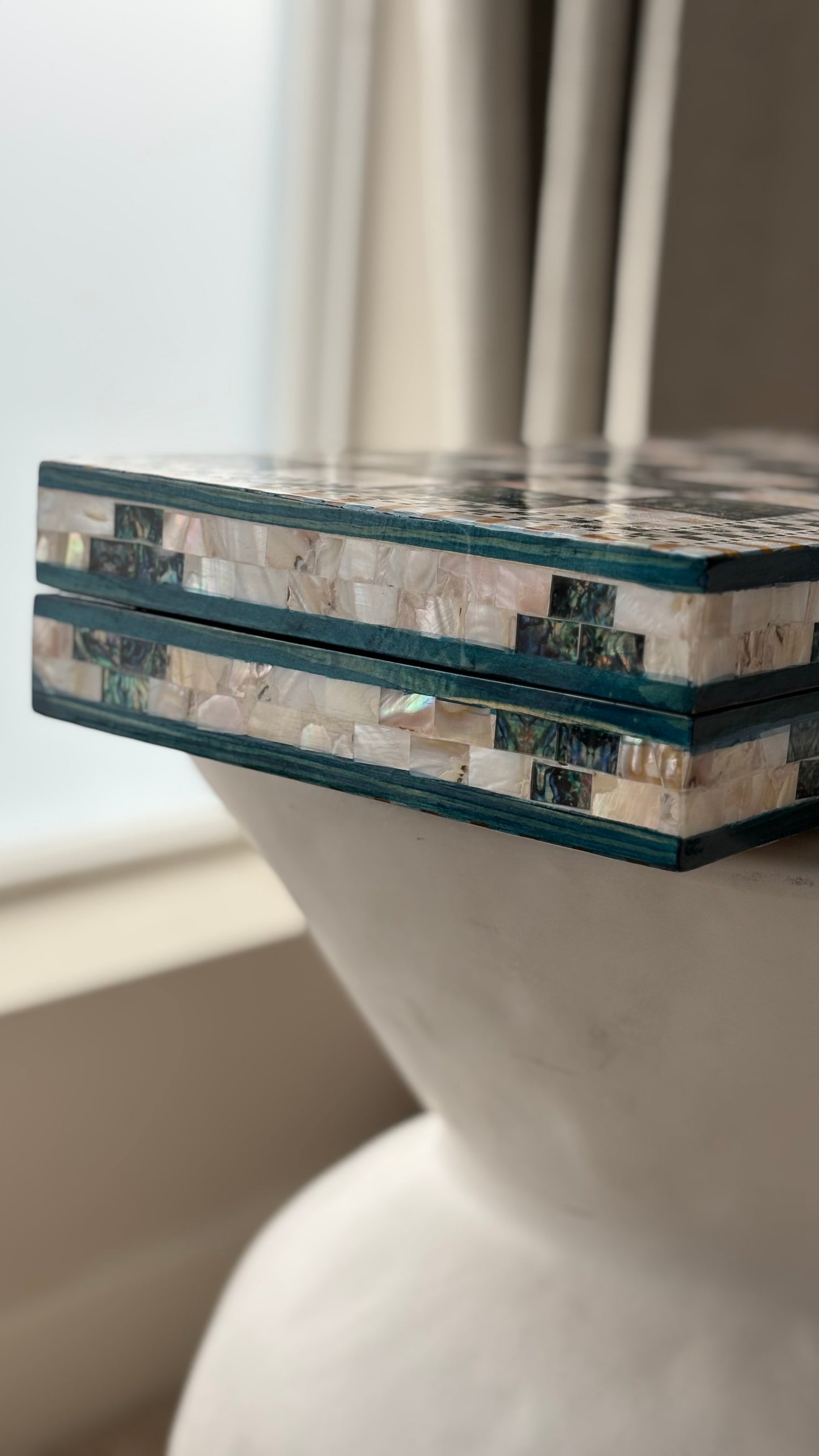 Turquoise Artisan Backgammon Set