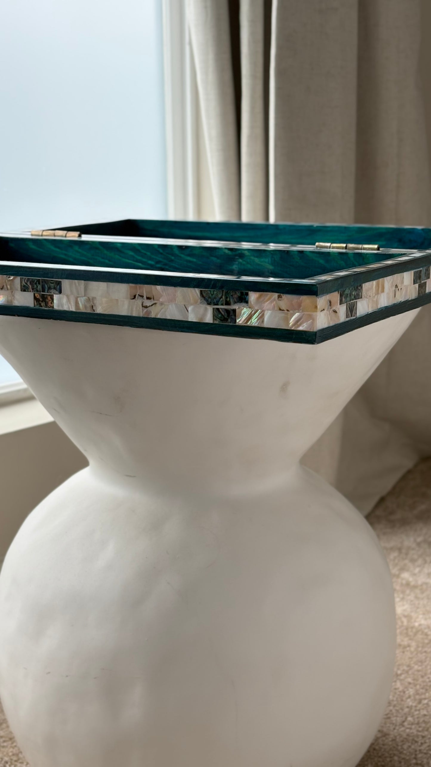 Turquoise Artisan Backgammon Set